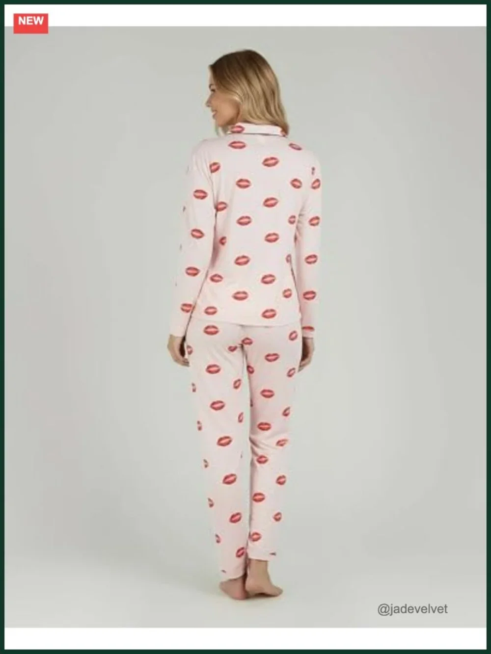 2-Piece Button Down Pajama Set with Lounge Pants